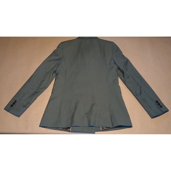 Mango Basics Silky Double-Breasted Blazer Sz Small Womens Soft Teal Blue MNG - Picture 4 of 11